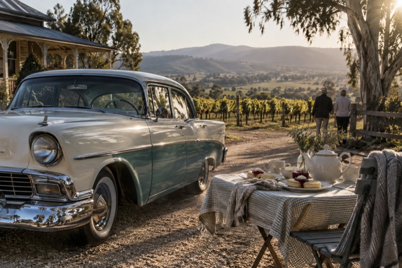 56 Chevrolet, Morning Tea Included
